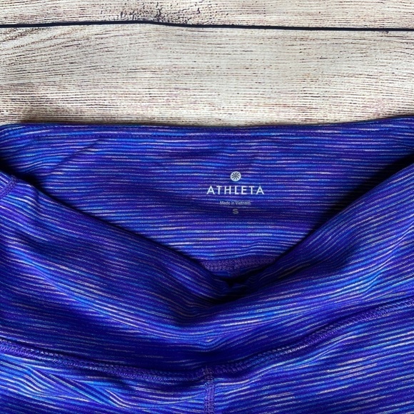 Athleta Striped Capri Leggings S - Picture 2 of 4